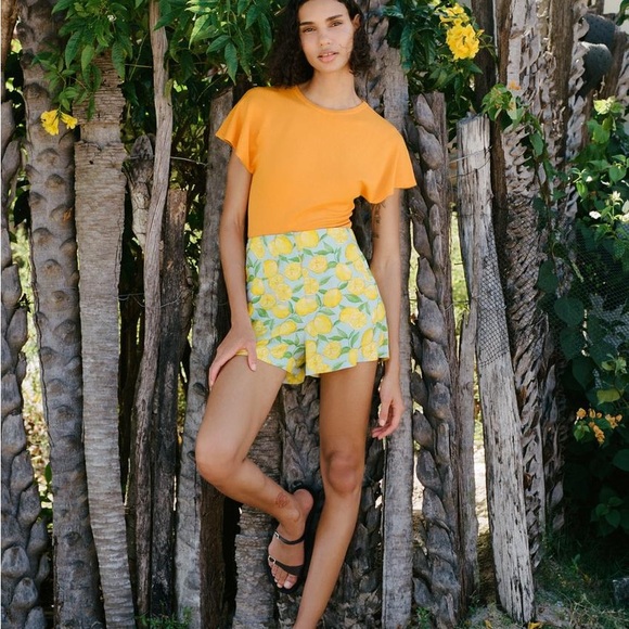 ZARA | Lemon ๐ PRINTED LINEN CROPPED BLOUSE | Coord Set | Matching Shorts - Picture 11 of 17